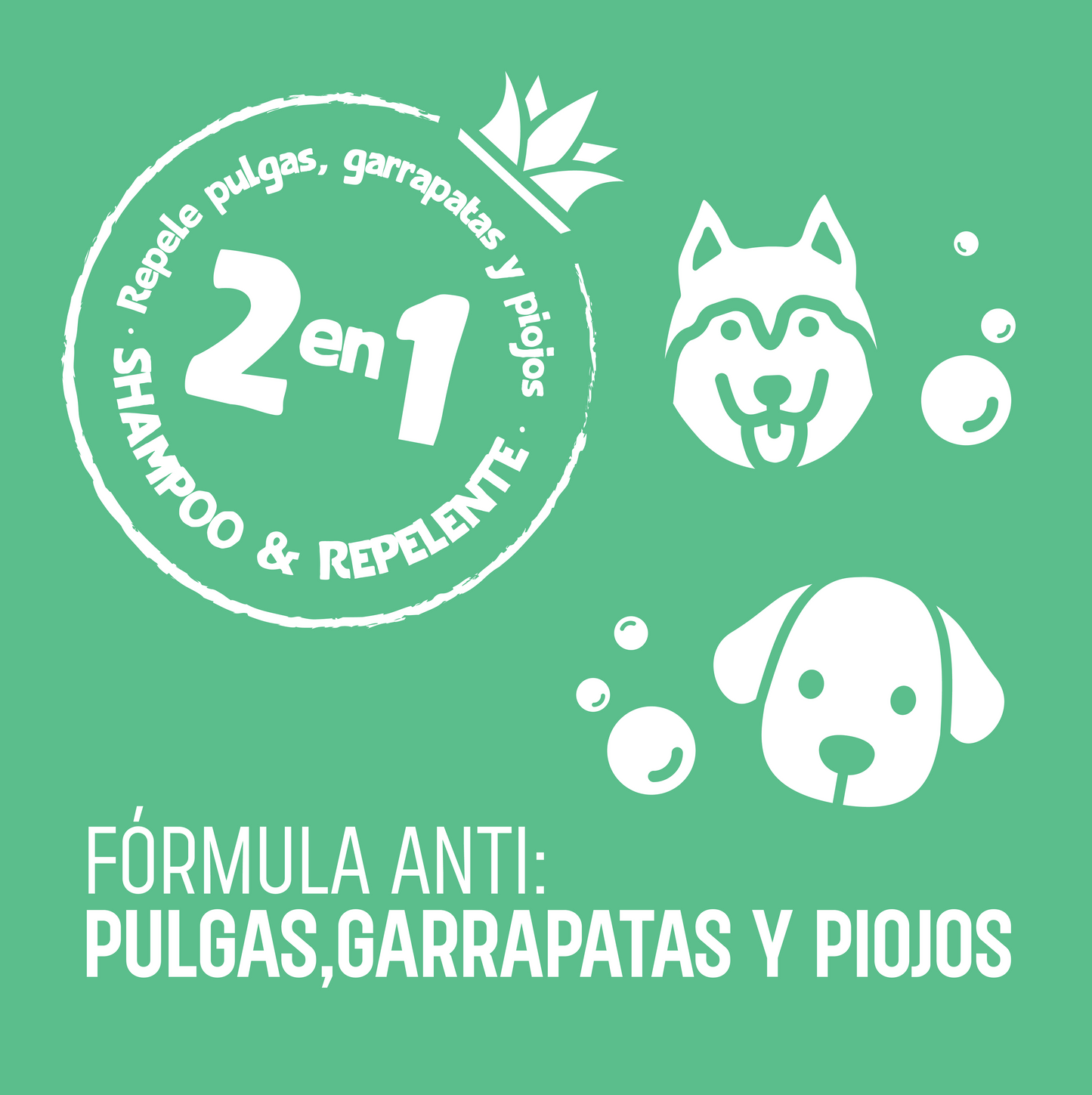 Shampoo Natural con Aloe Vera para Perros 2en1